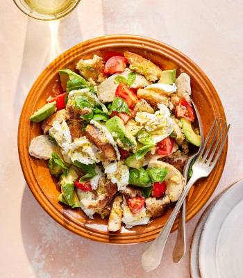 Chicken and avocado panzanella