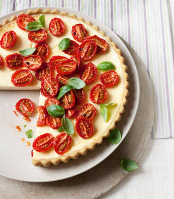 Slow-roasted tomato and Parmesan tart