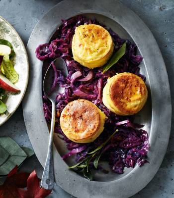 Double-baked cheese soufflés