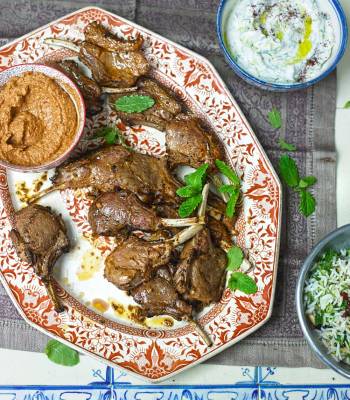 Muhammara lamb cutlets