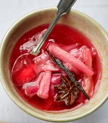 Rhubarb compote