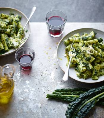 Rigatoni with cavolo nero and olive oil