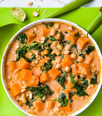 Nutty sweet potato and lime stew