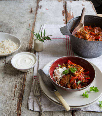 Pork paprika goulash