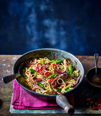 Duck stir-fry with plum sauce