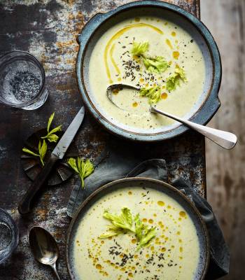 Roasted celery soup