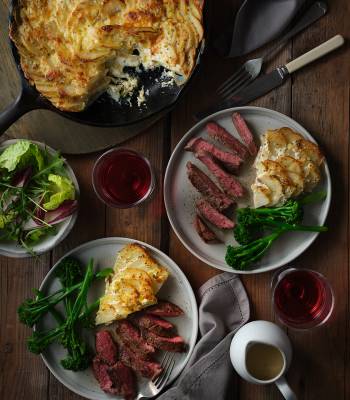 Maille mustard steak and dauphinoise 