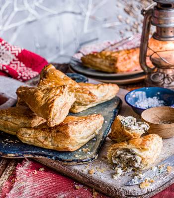 Mushroom and tarragon turnovers