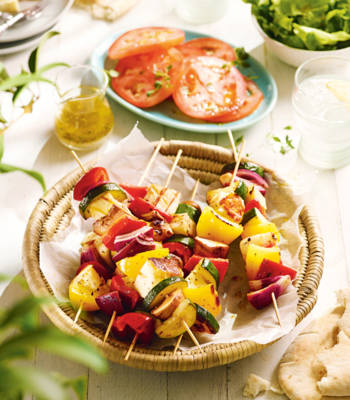 Sponsored: Vegetable and halloumi kebabs from Farrington’s Oil