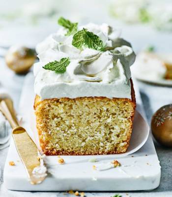 Triple coconut, lime and mint loaf cake