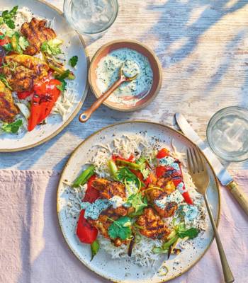 Chargrilled chicken with zingy coriander sauce