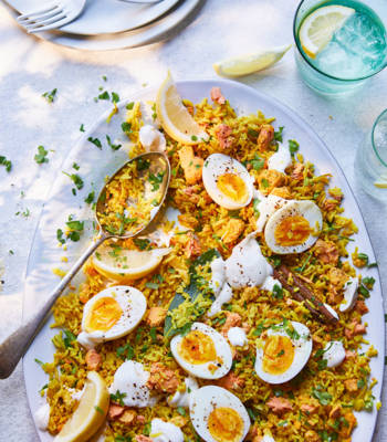 Storecupboard salmon kedgeree