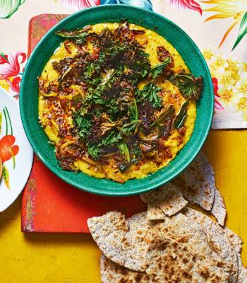 Dhal with crispy kale