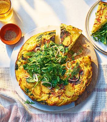 Cheat's spanakopita tortilla