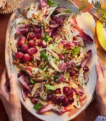 Waldorf with roasted grapes and fennel