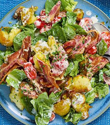 Crispy smashed potato BLT