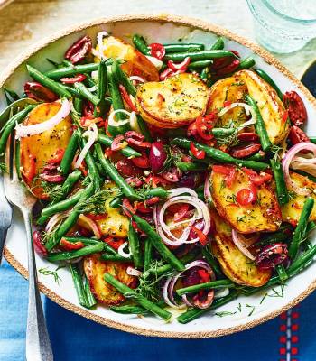 Crispy potato and green bean salad