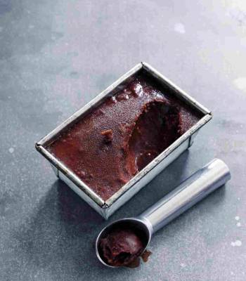 Dark chocolate sorbet
