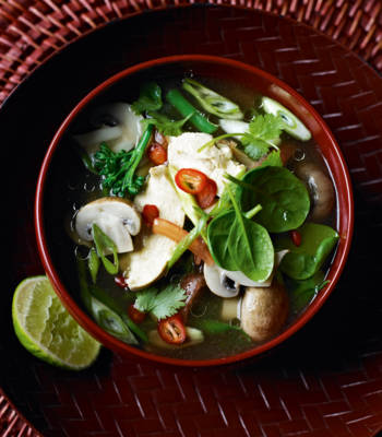 Hot and sour Thai chicken soup