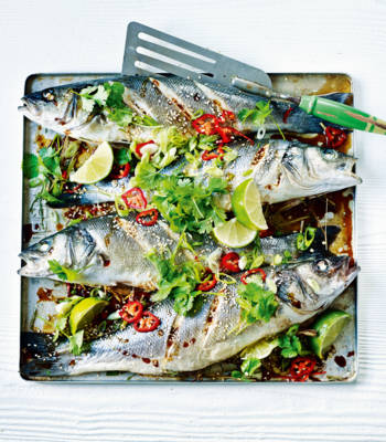 Speedy Asian baked seabass 