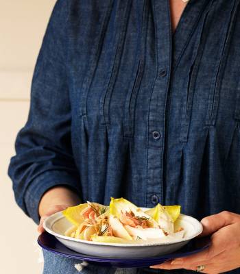 Trout, chicory and walnut salad