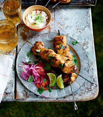 Chicken tikka kebabs 