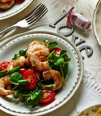 Flash-fried Moroccan prawns