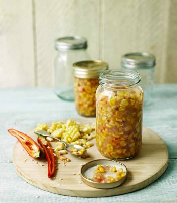 Sweetcorn relish with a touch of chilli