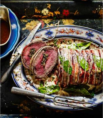 Fillet of beef with mushroom and Stilton stuffing 
