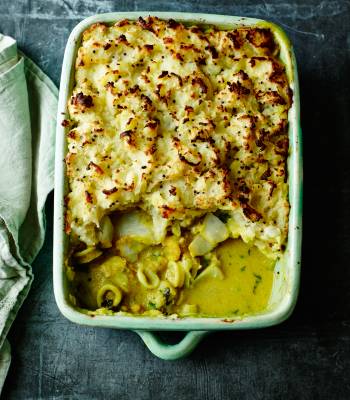 Bengali coconut fish pie with mustard-seed mash