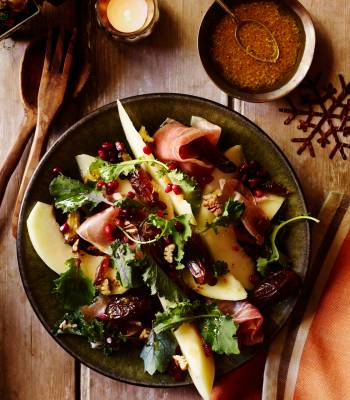 Date and melon salad with Parma ham