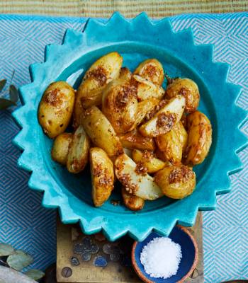 Sumac and orange-buttered new potatoes