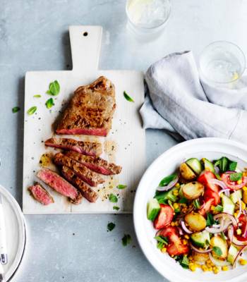 Peri peri steak and roasted new potato salad