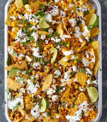 Mexican grilled corn nachos