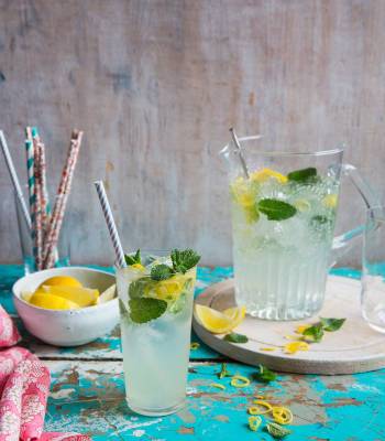 Homemade mint lemonade 