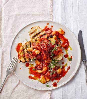 Chorizo beans on sourdough