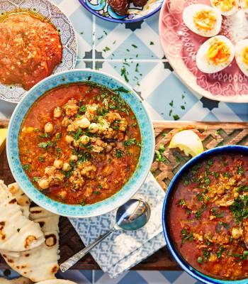Harira soup with chicken