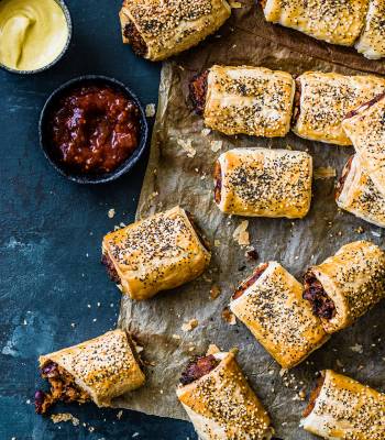 Vegan 'sausage' rolls