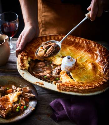 Duck and red wine pie