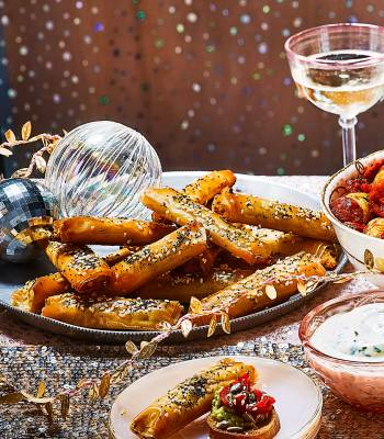 Honey goats’ cheese filo cigars