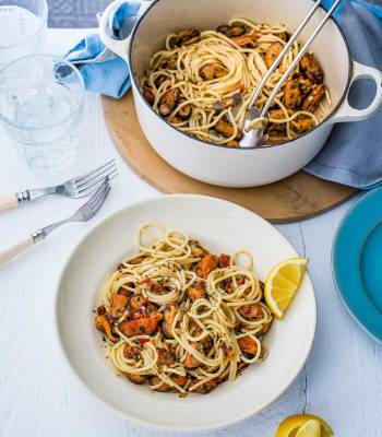 Speedy mussel spaghetti