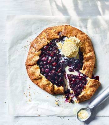 Blueberry and hazelnut galette