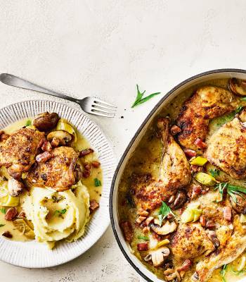 White wine coq au vin