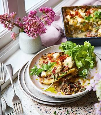 Mushroom and Parma ham lasagne