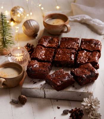 Rosemary, pecan & espresso brownies from Billington's 