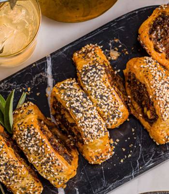 Harissa lamb sausage rolls