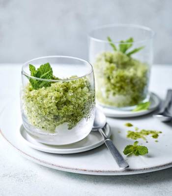 Cucumber & mint granita