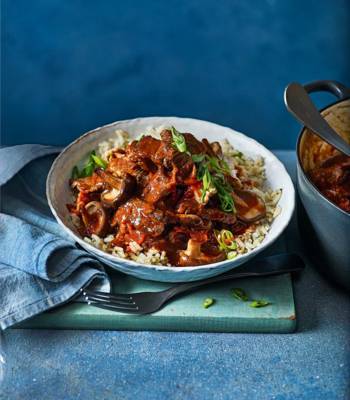Kimchi and ginger beef stew