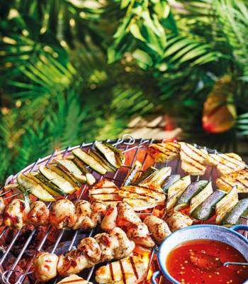 Hot honey barbecue platter