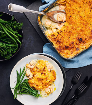 Root vegetable and coconut fish pie